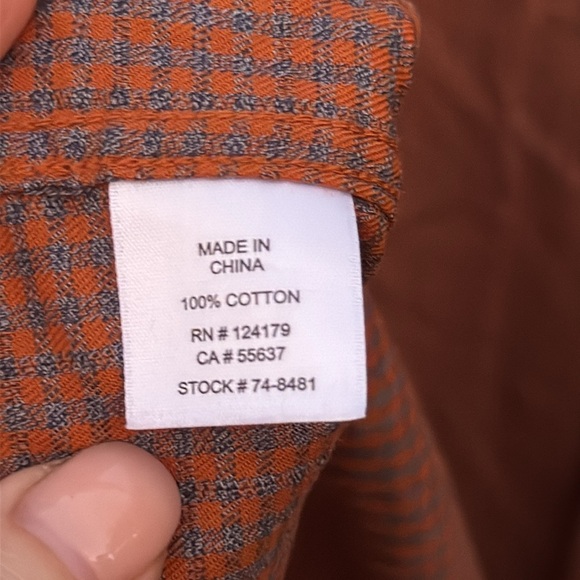 Johnston & Murphy plaid button down shirt, size large - Picture 6 of 7